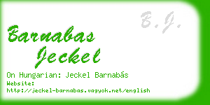 barnabas jeckel business card